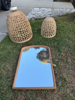 Boho lamps and mirror bundle