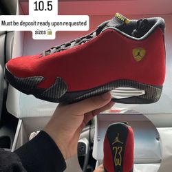 Jordan 14 Ferrari Size 10,10.5
