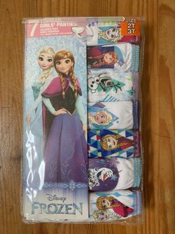 Disney Frozen Anna & Elsa Girls Underwear Panties Undies BRAND NEW 7 Pack Size 2t 3t