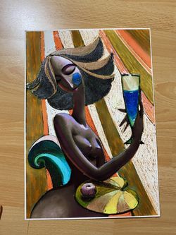 Print Of A Painting With Glitter Highlights