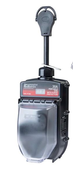 NEW! Progressive Industries EMS-PT30X Portable RV Surge Protector, Black, 30 Amp