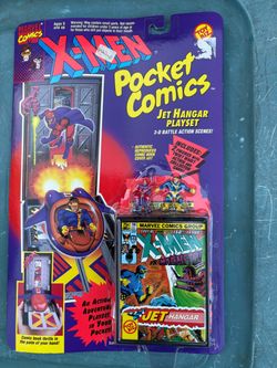 Vintage 1994 Toy Biz Marvel X-Men Pocket Comics Jet Hangar Playset – Sealed