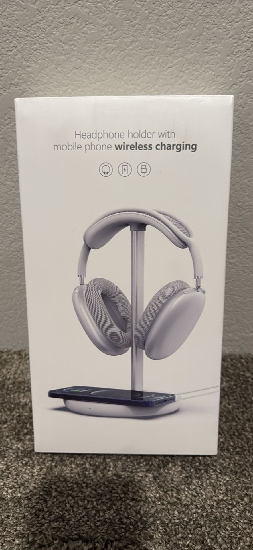 Headphone Holder With Mobile Phone Wireless Charging