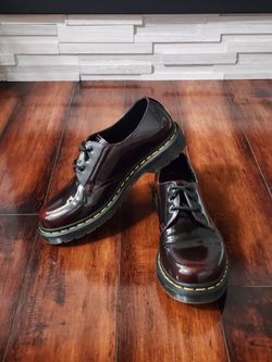 Dr. Martens 1461 Patent Leather Oxford Shoes Burgundy Cherry Red Women's US 9 EU 41