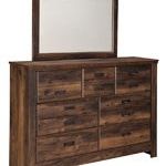 Quinden Dark Brown Bedroom Mirror (Mirror Only)
