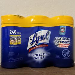 Lysol Wipes - 3pk Total 240 Count