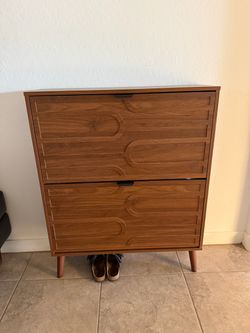 Walnut Shoe Cabinets - 2 Available