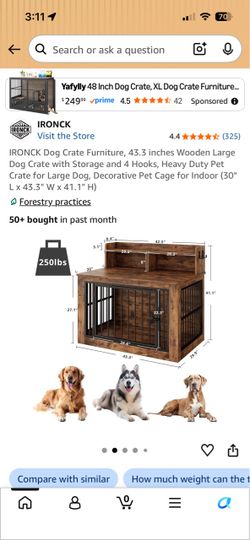 Dog crate furniture