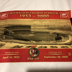 Milwaukee County Stadium Poster