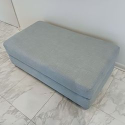 Stone & Leigh Oversized Light Blue Ottoman 49” x 27”