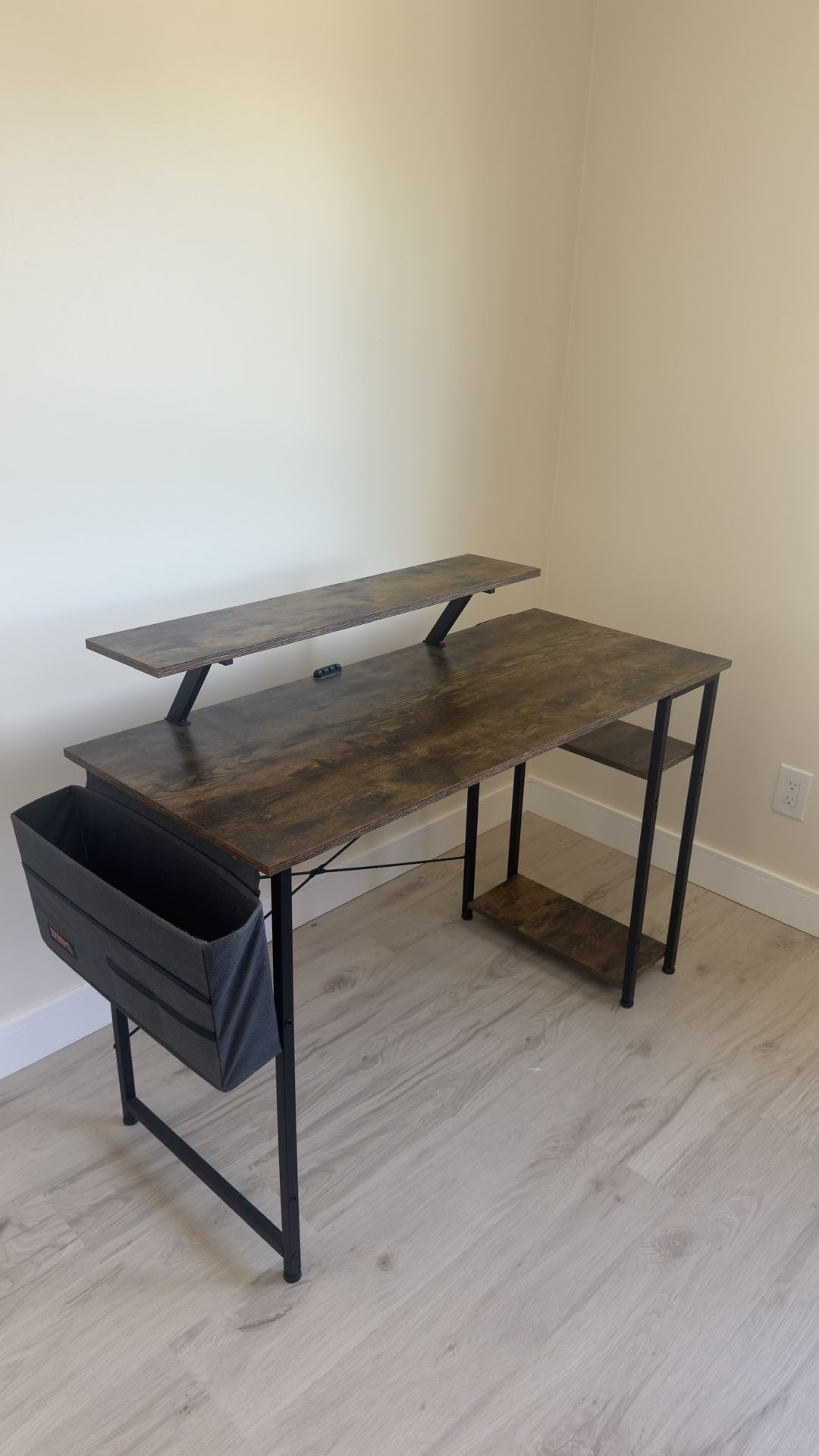 Computer Desk with Shelf and Monitor Stand