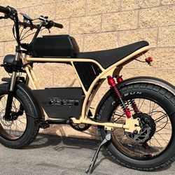 ✅ NEW-1500/2000W Watt Electric Ebike🚀40mph Top Speed, Fat Tire 20x4.0, Center Basket, 18ah Battery Incl (Blue Or Sand)
