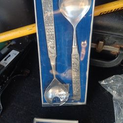 Candle Holder And Spoons 