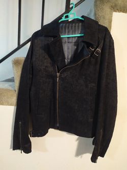 Vintage Black Corduroy Biker Jacket - Bill Tornade Paris