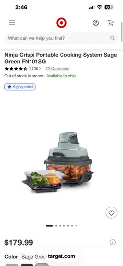 Ninja Crispi Portable Cooking System – Sage Green