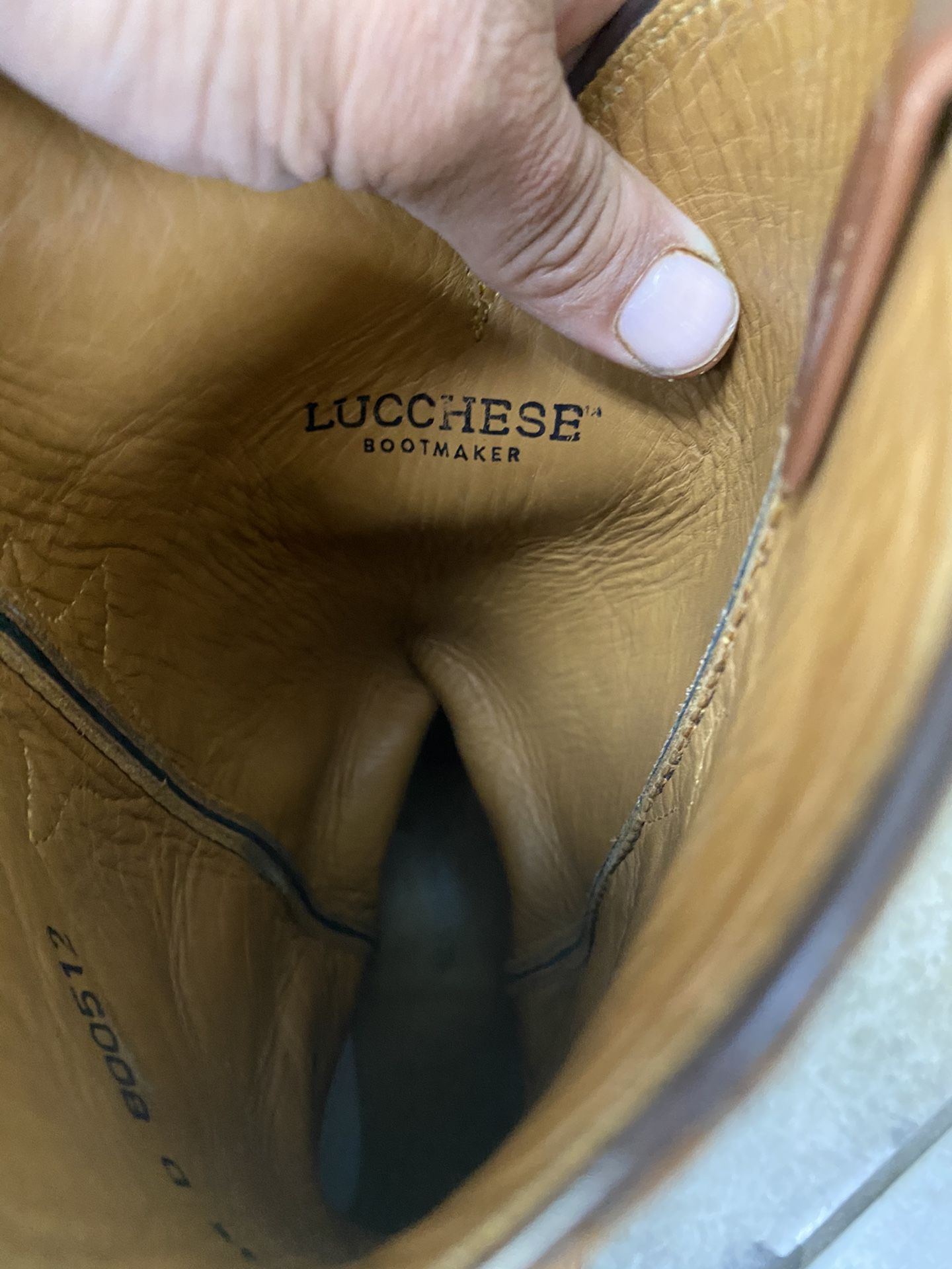 Lucchesse 10 1/2 D full quill ostrich boots