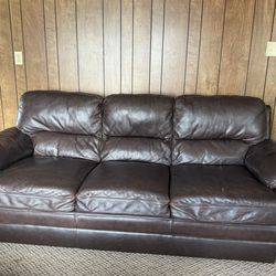 Brown Leather Couches