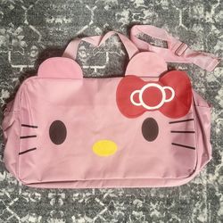New In Bag /SANRIO /PINK/ - HELLO KITTY / XX-LG DUFFEL BAG/ W/ ADJUSTABLE STRAPS // MEASUREMENTS IN PICTURES 