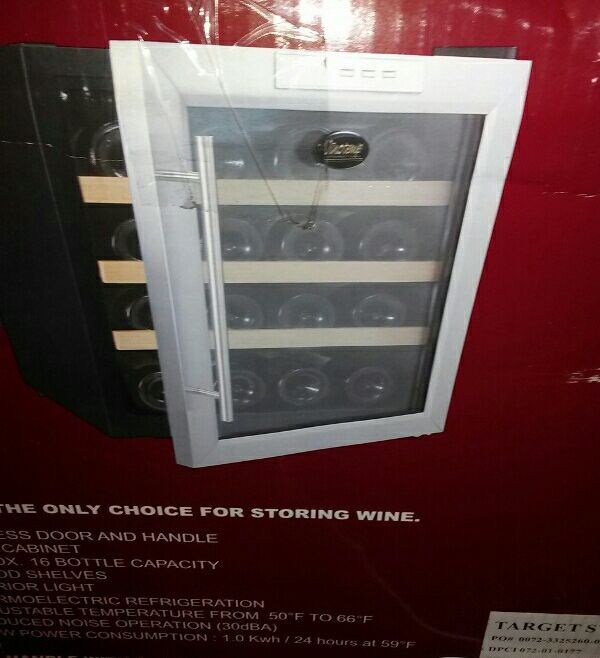 New Vinotemp VT-16TEDSW 16 Bottle Wine Cooler Stainless Steel NIB