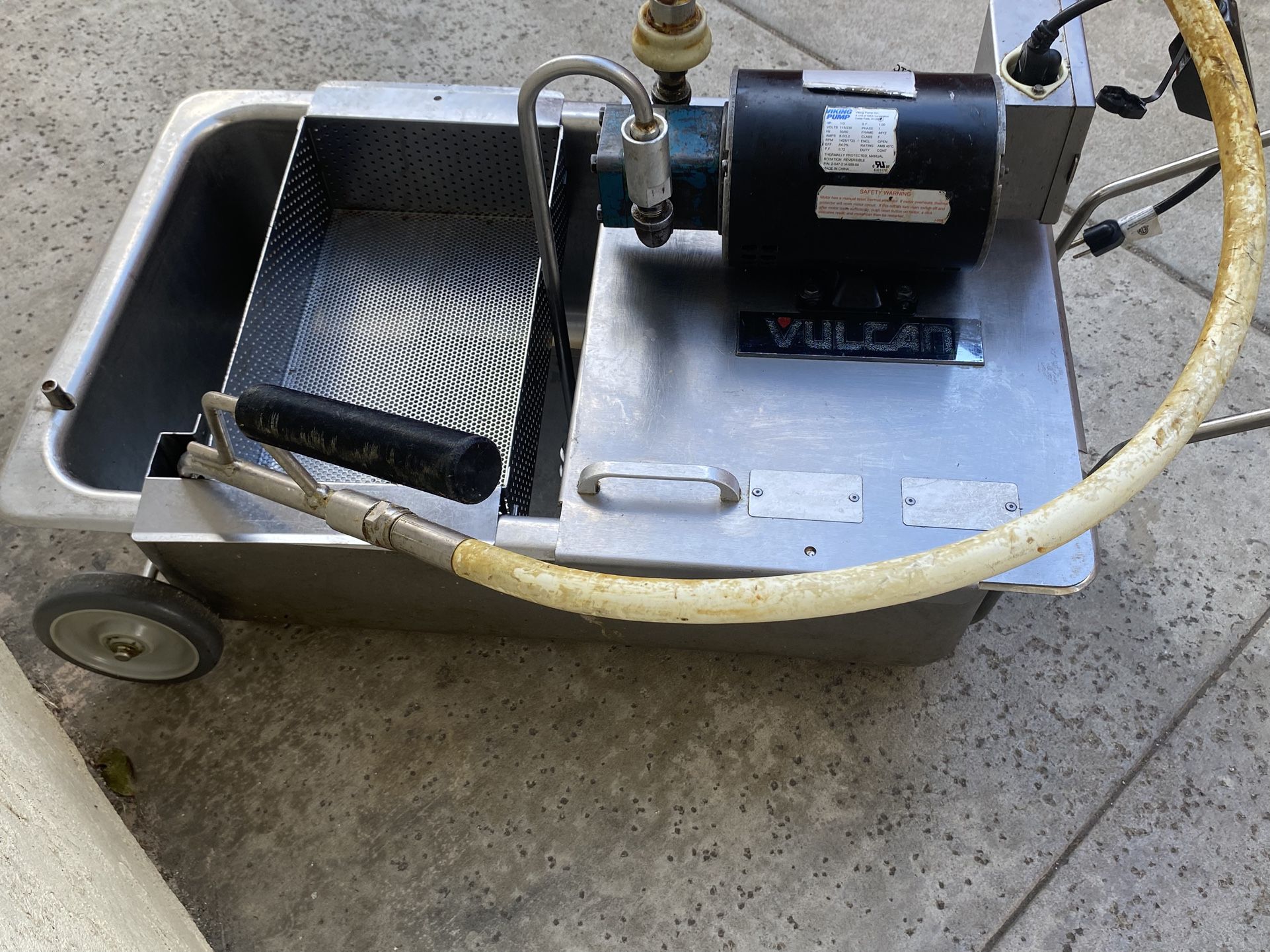 Vulcan Portable Fryer Oil Filter Machine
