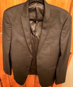 Men's Black Two-Button Suit Jacket