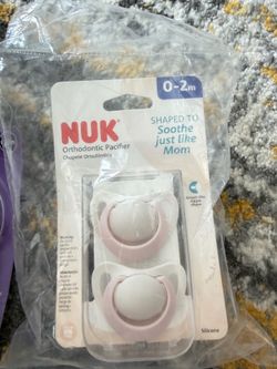 NUK 100% Silicone Comfy Orthodontic Pacifiers, 0-2 Months