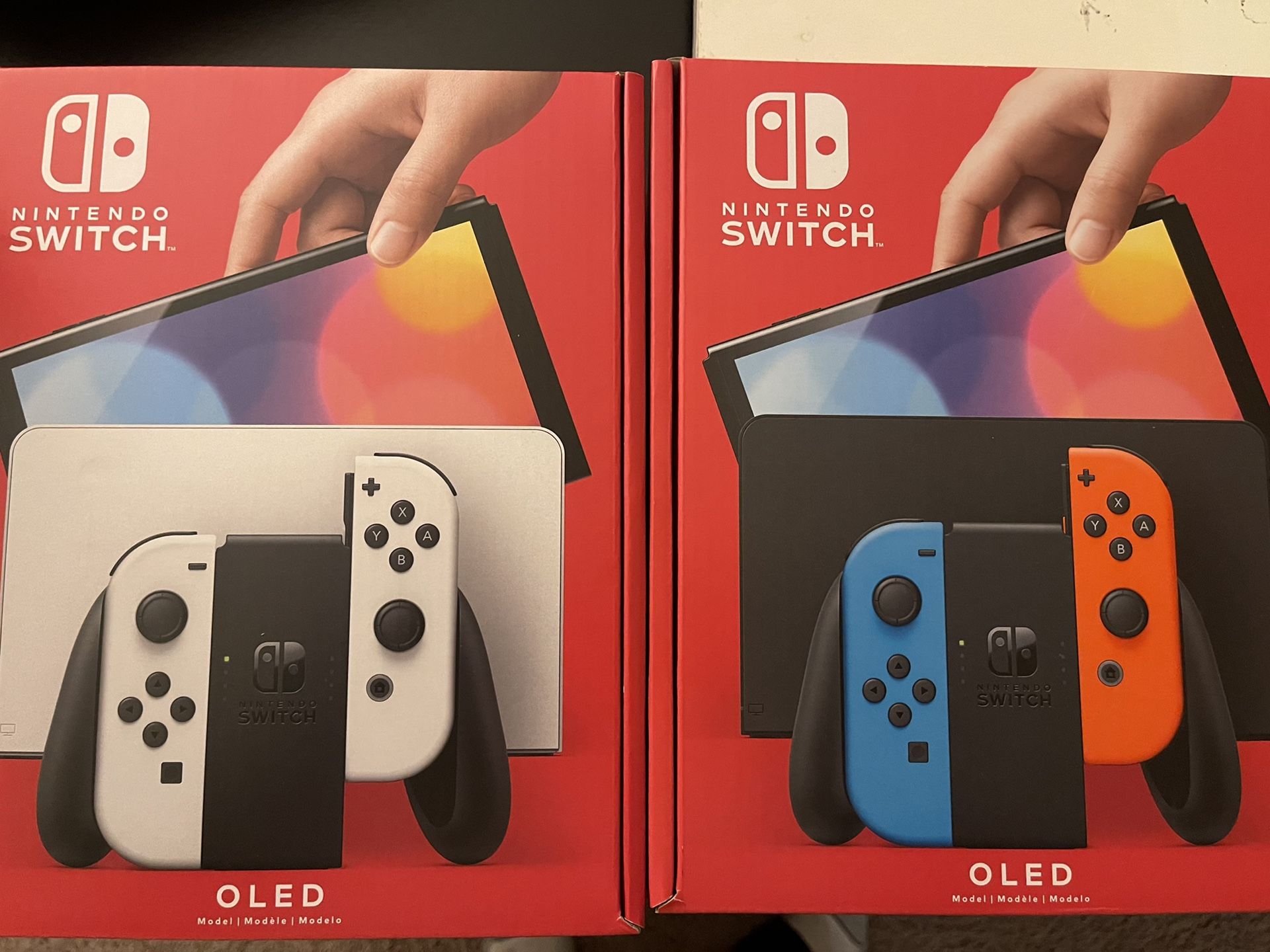 Brand New OLED nintendo Switches Both Colors 