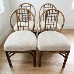 Vintage Rattan Chair Set
