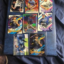 Tampa Bay Rays Baseball Cards Ft. 2023 Topps Chrome Update Taj Bradley Rookie Refractor and 2020 Fire Adames Onyx Ssp Parallel