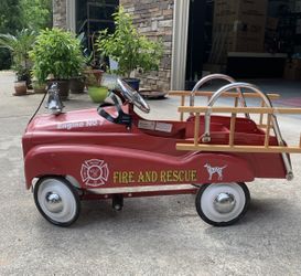Vintage Pedal Car Antique Fire Truck