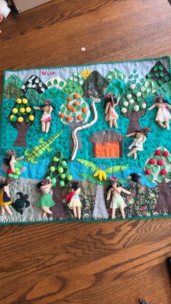 Vtg Peruviar Arpillers Folk Art Tapastry Handmade