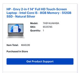 HP laptop with touchscreen