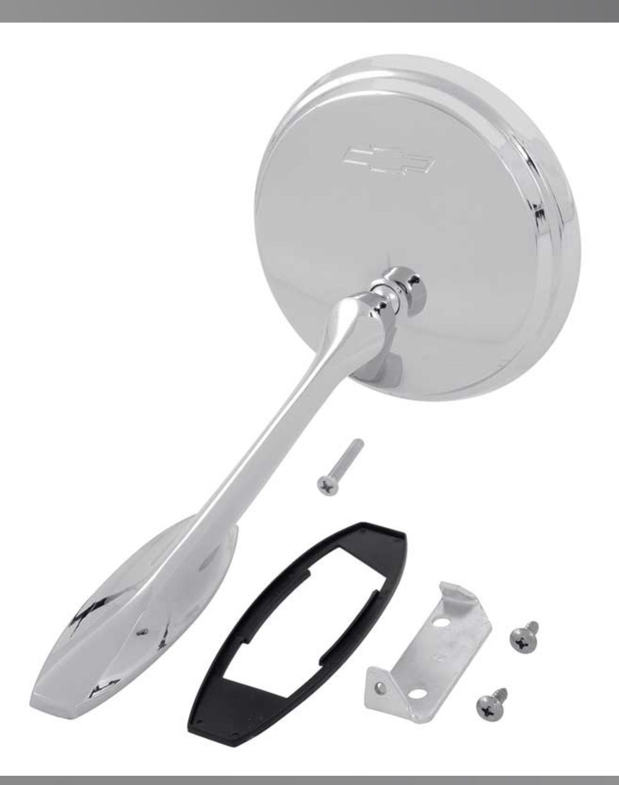 OER Impala, 65-66 Biscayne, Caprice; Outer Door Mirror; with Bow Tie; RH Passenger Side