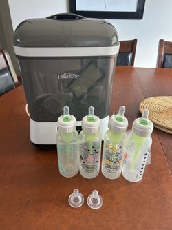 Dr. Brown Bottle Sterilizer & Dryer  + bottles