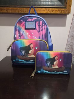 Pocahontas loungefly backpack and wallet