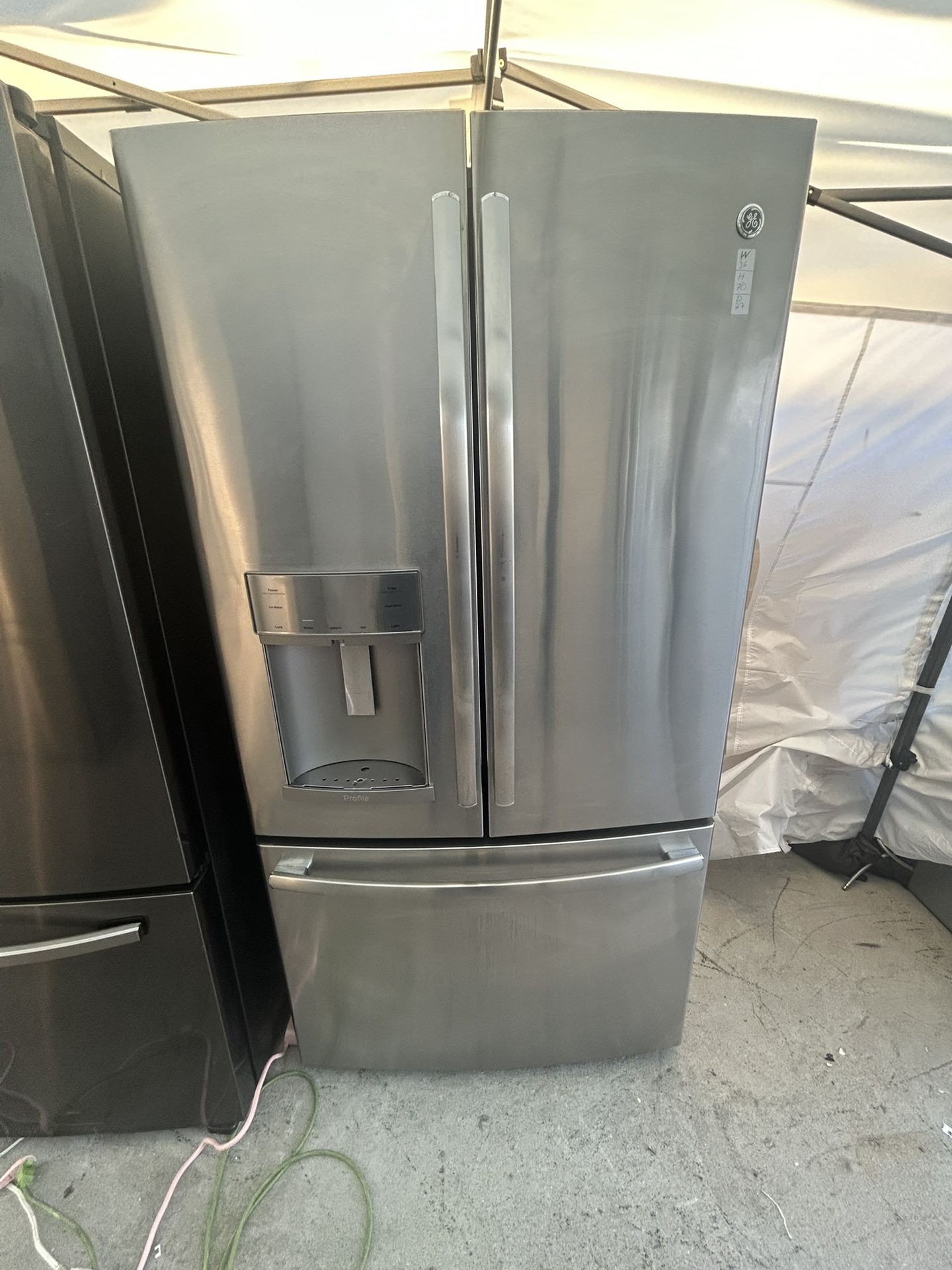 GE Beautiful Stainless steel 3 Doors Refrigerator 