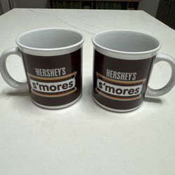 Hershey's S'mores Coffee Mugs Set of 2 Hot Chocolate Cocoa Cups Collectible Gift