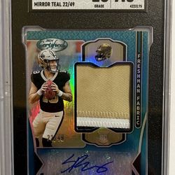 Spencer Rattler SGC Graded Rookie Auto Card /49