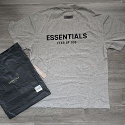 Gray Essentials Fear Of God T Shirt