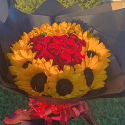 Heart Shaped Sunflower bouquet