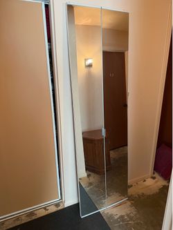 Mirrored folding doors