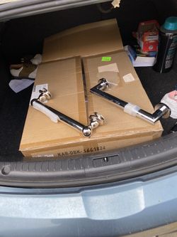 Two New Chrome Bathroom Towel Holders