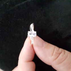 Real 925 Sterling Silver Wedding Ring Size 6/7