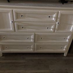 Solid wood white dresser