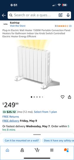 Plug in Wall heater