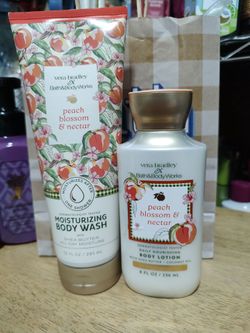 Bath & Body Works peach blossom and nectar set $16