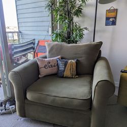 FREE Olive Green Plush Reading Chair