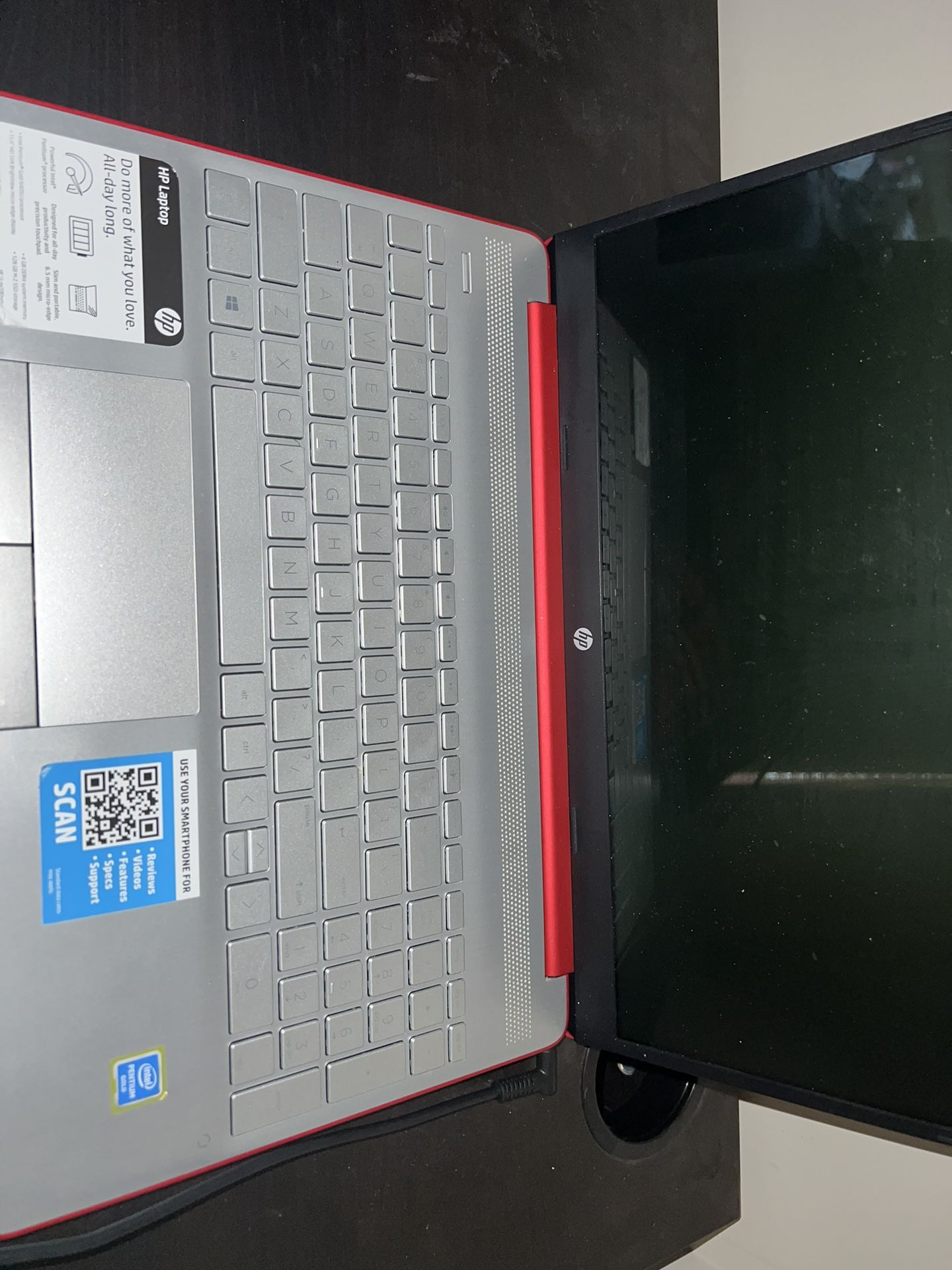 Hp 15 6 pentium 4gb 128gb laptop scarlet red for sale in fort mill sc