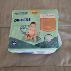 32 Size 3 Diapers 