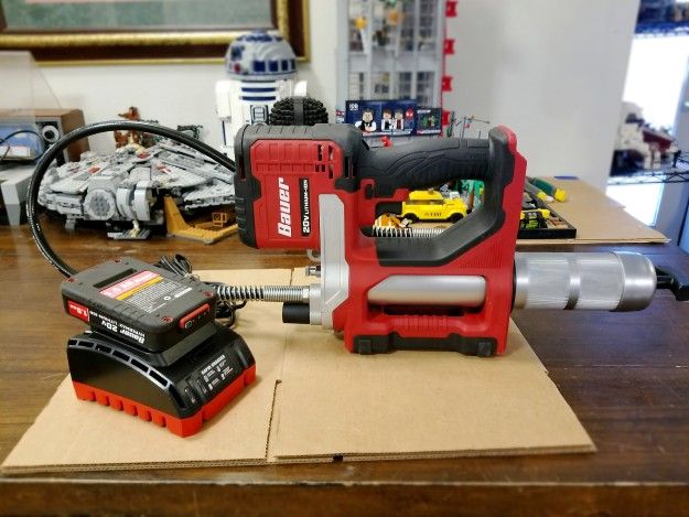 BAUER 20V Cordless Variable-Speed Grease Gun Kit W/ Battery & Charger